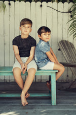 Teela Mineral Wash Boys Top - Blue