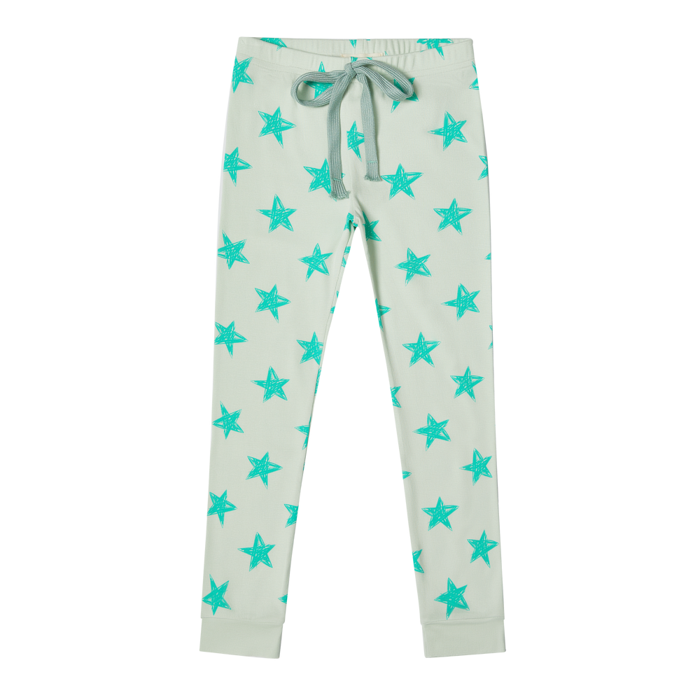 Crew Kids Star Pajamas - Celery