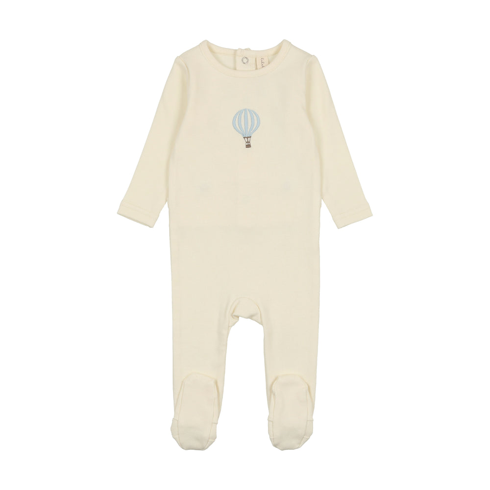Lilette Hot Air Balloon Footie - Cream/Blue