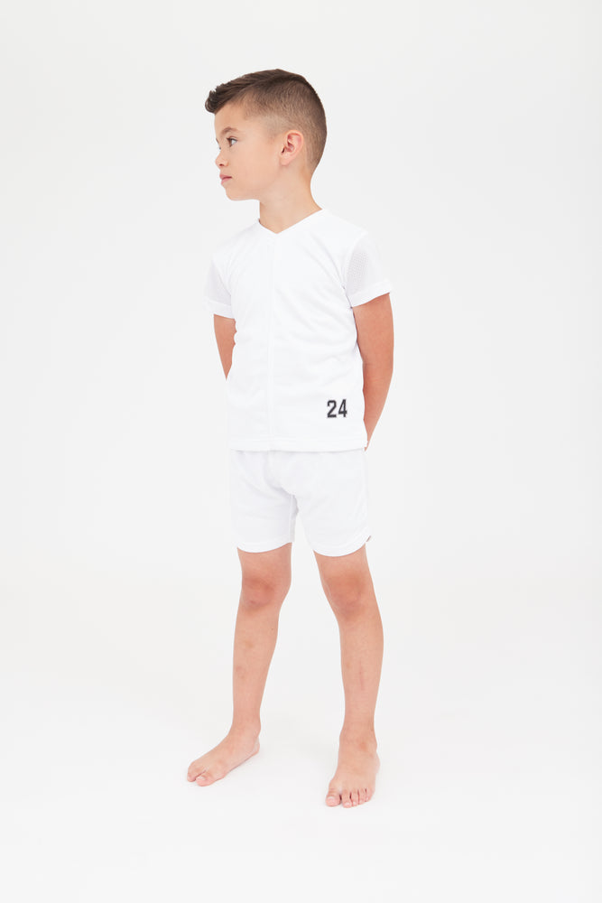 Crew Kids Mesh Tee - White