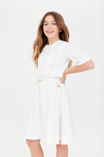 Crew Kids Palm Quilted Skirt - White