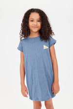 Crew Kids Palm Quilted Cotton Dress - Blue