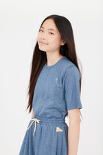 Crew Kids Palm Quilted Skirt - Blue