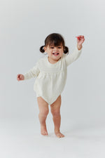 Kipp Quilted Combo Bubble Romper - Natural