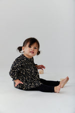 Kipp Smocked Floral Baby Outfit - Black