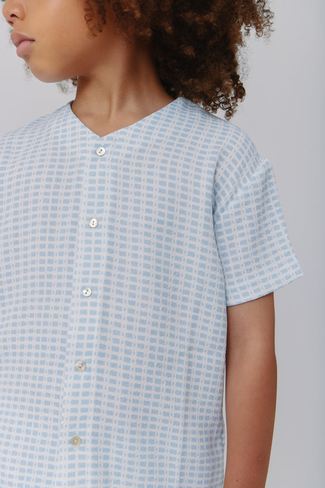 Kipp Crinkle Pattern Shirt - Sage