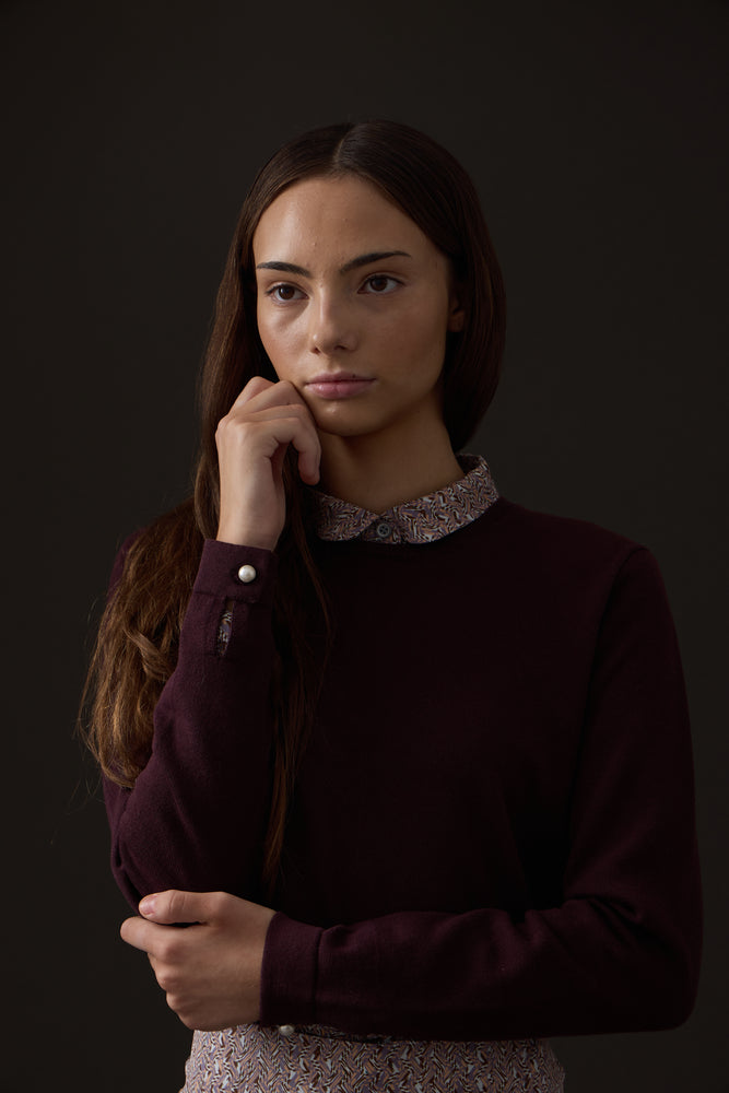Soir Kristen Sweater - Wine