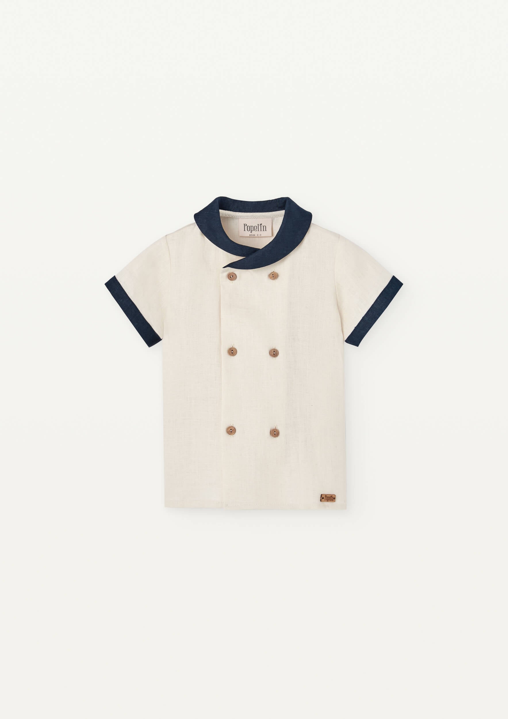 Nina Shirt Ice Blue Poplin | Busnel.com