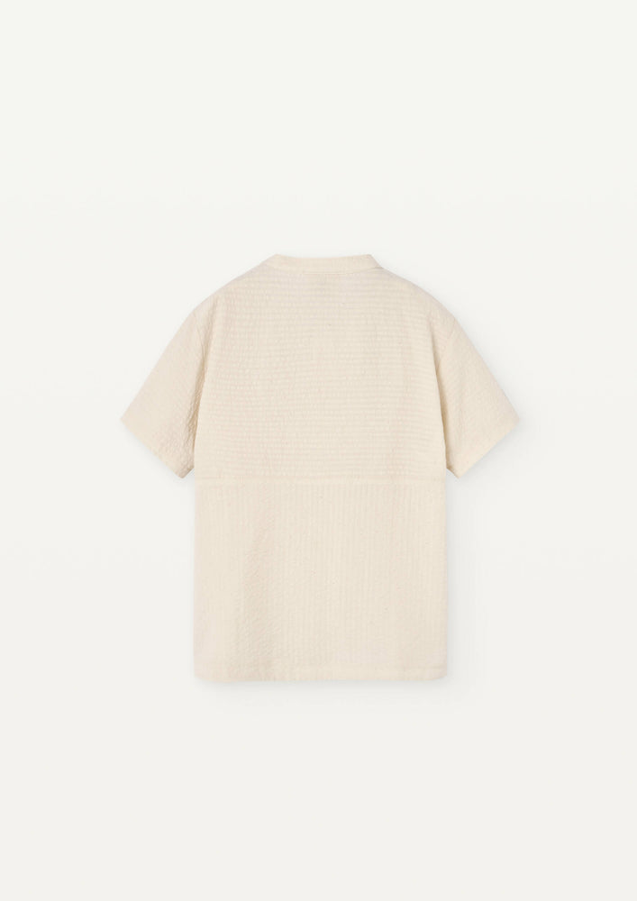 Popelin Mandarin Collar Shirt - Off White