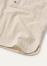 Popelin Mandarin Collar Shirt - Off White