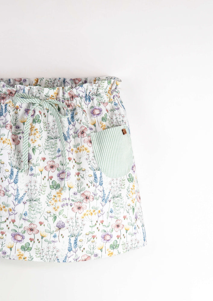 Popelin Green Floral Skirt