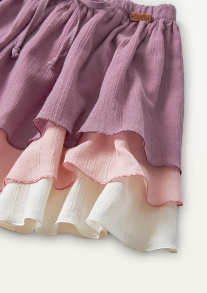 Popelin Layered Skirt - Mauve