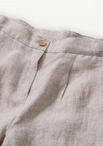 Popelin Linen Bermuda Shorts - Sand