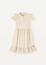 Popelin Frill Dress - Off White