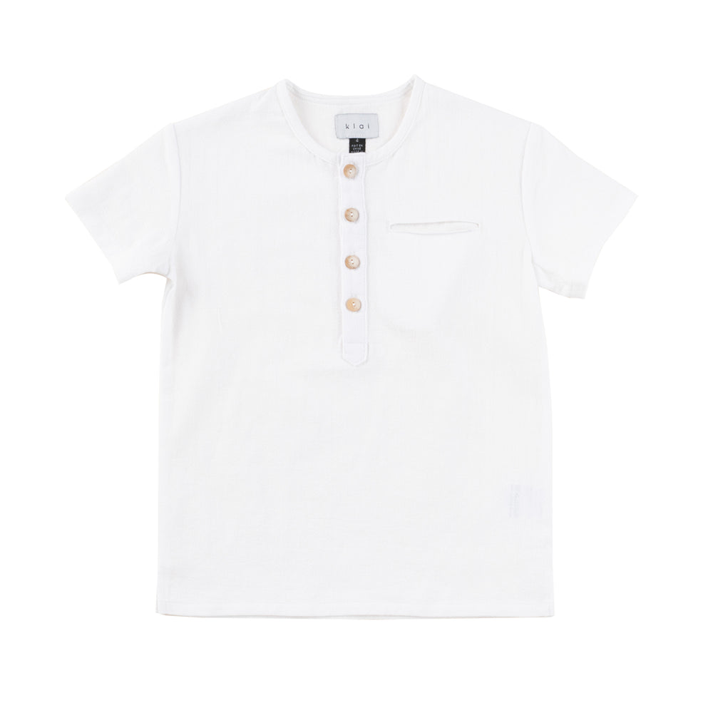 Klai Mandarin Collar Shirt - White