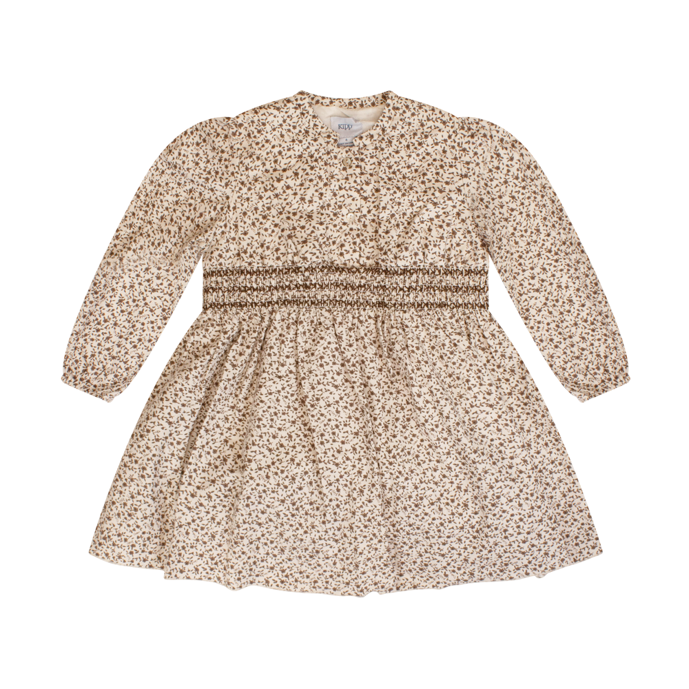 Kipp Smocked Bud Dress - Camel