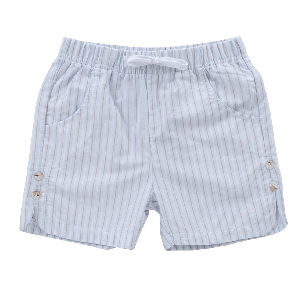 Kipp Lucas Stripe Pull On Shorts - Light Blue