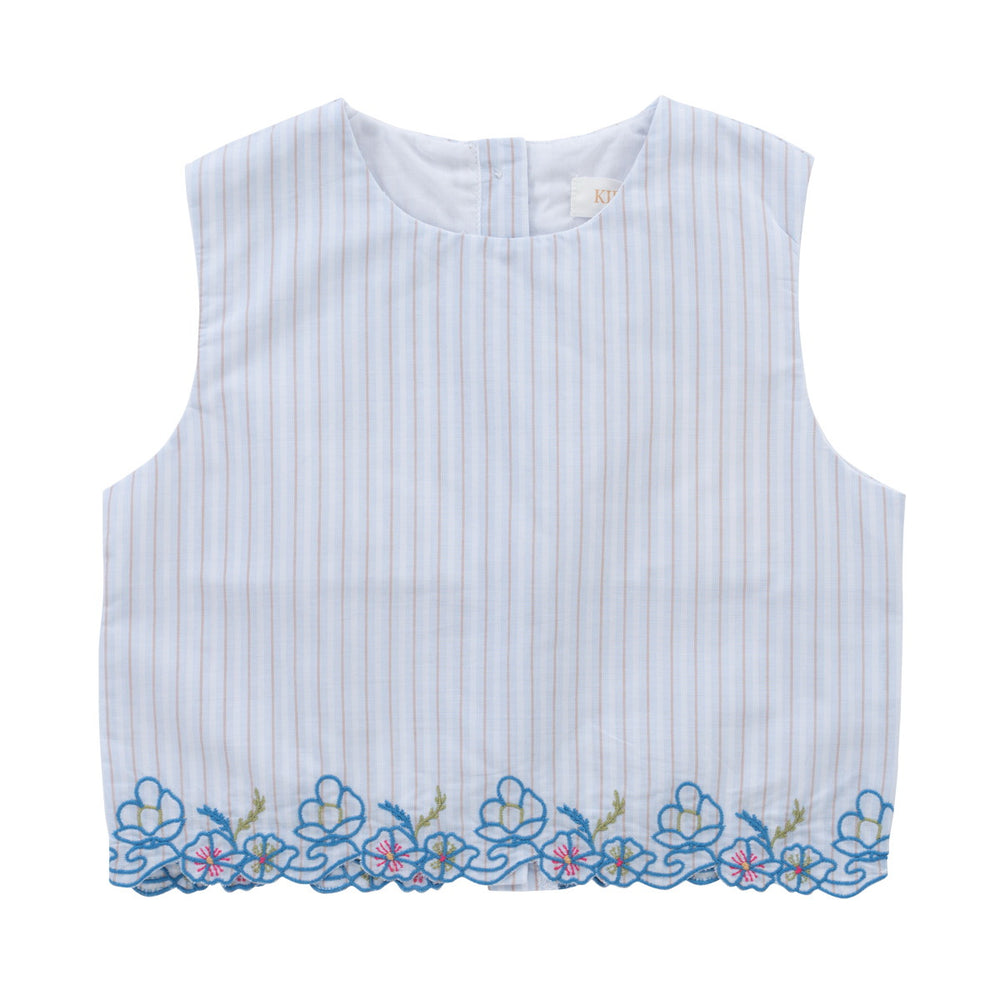 Kipp Amelia Cropped Top - Light Blue