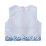 Kipp Amelia Cropped Top - Light Blue