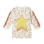 Stella Mccartney Fleece Dress with Star Fringe Patch