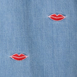 Stella Mccartney Denim Dress - Embroidered Lips