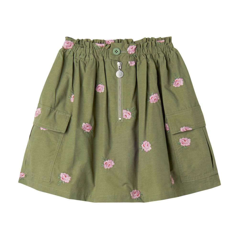 Stella Mccartney Embroidered Ditsy Roses Skirt - Green