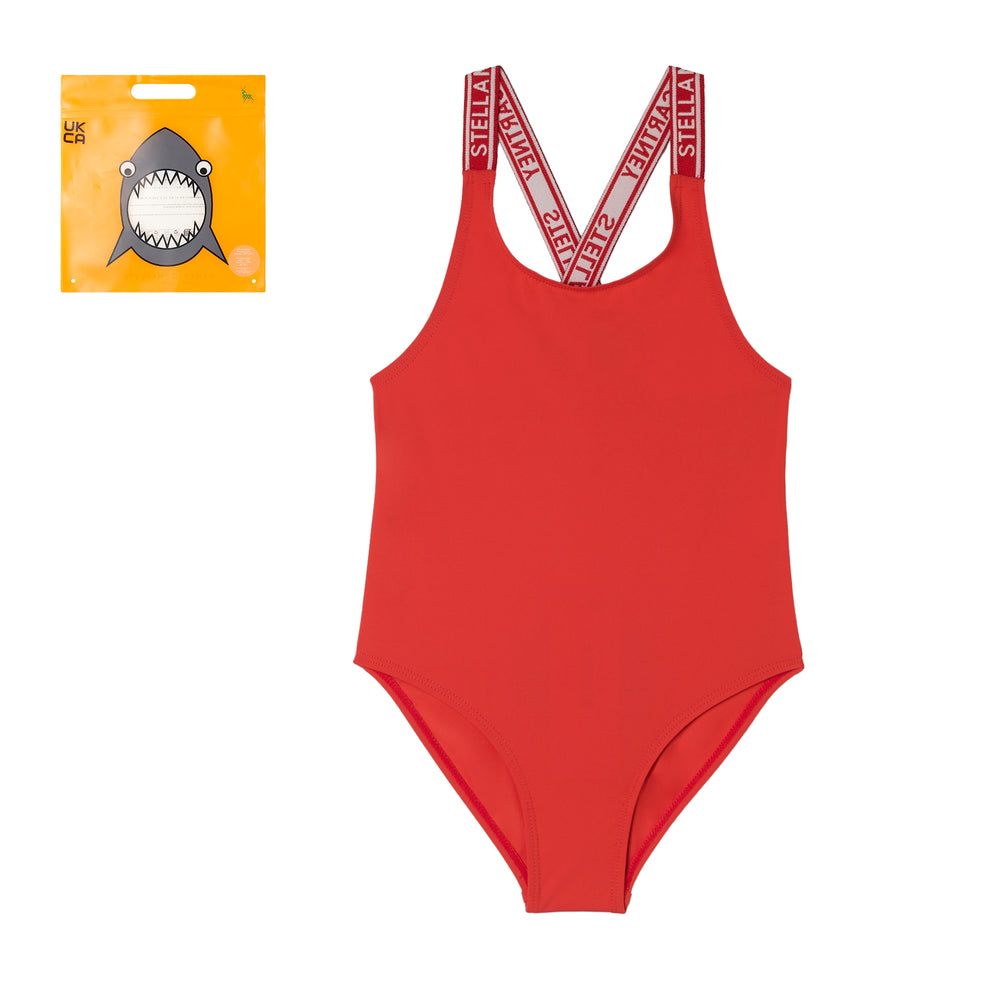 Stella McCartney Logo Swimsuit - Orange Red – The Shoppe Miami