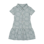 Montee Tiered Flower Dress - Blue