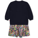 Billieblush Sweater Dress with Print Skirt