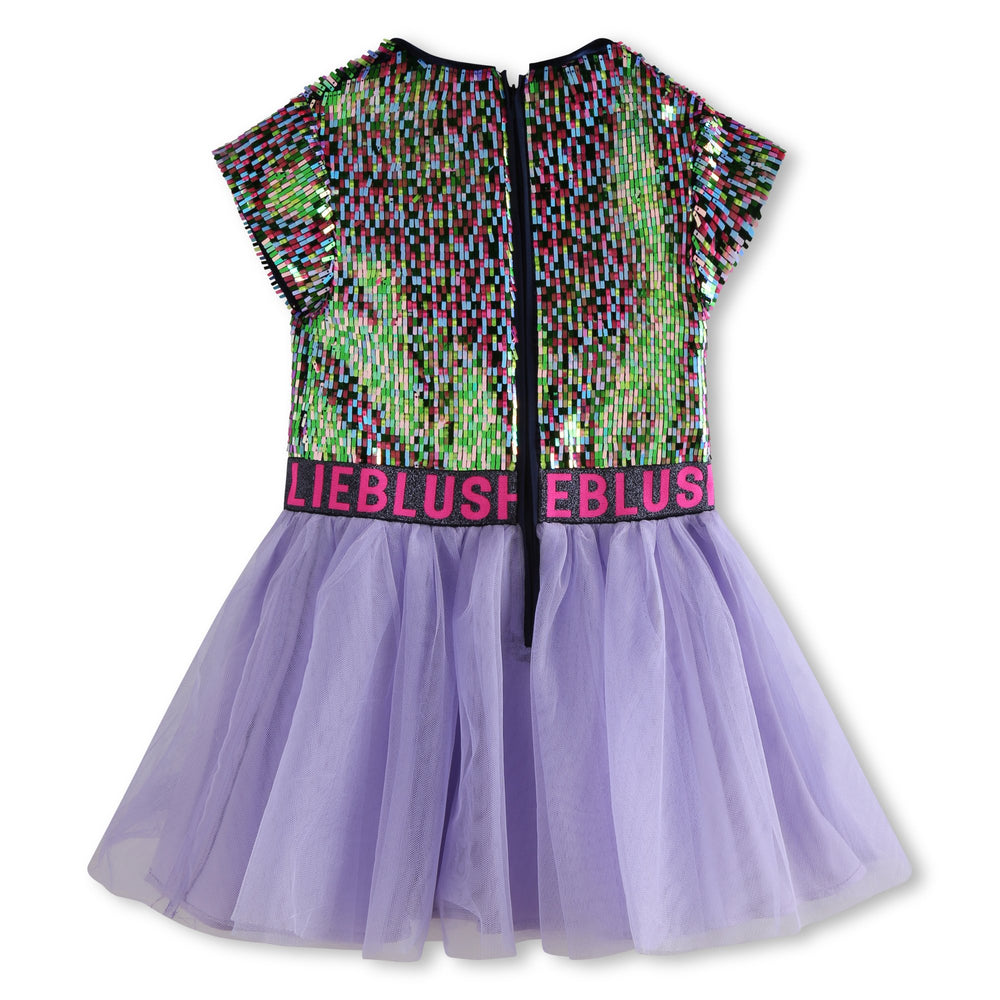 Billieblush Sequin Mesh Multi Color Dress
