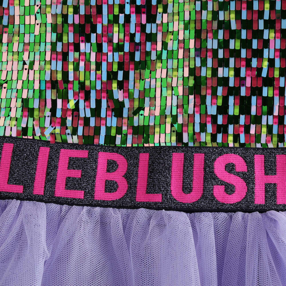Billieblush Sequin Mesh Multi Color Dress