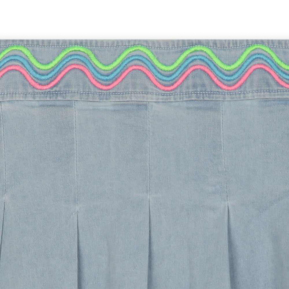 Billieblush Pleated Denim Skirt