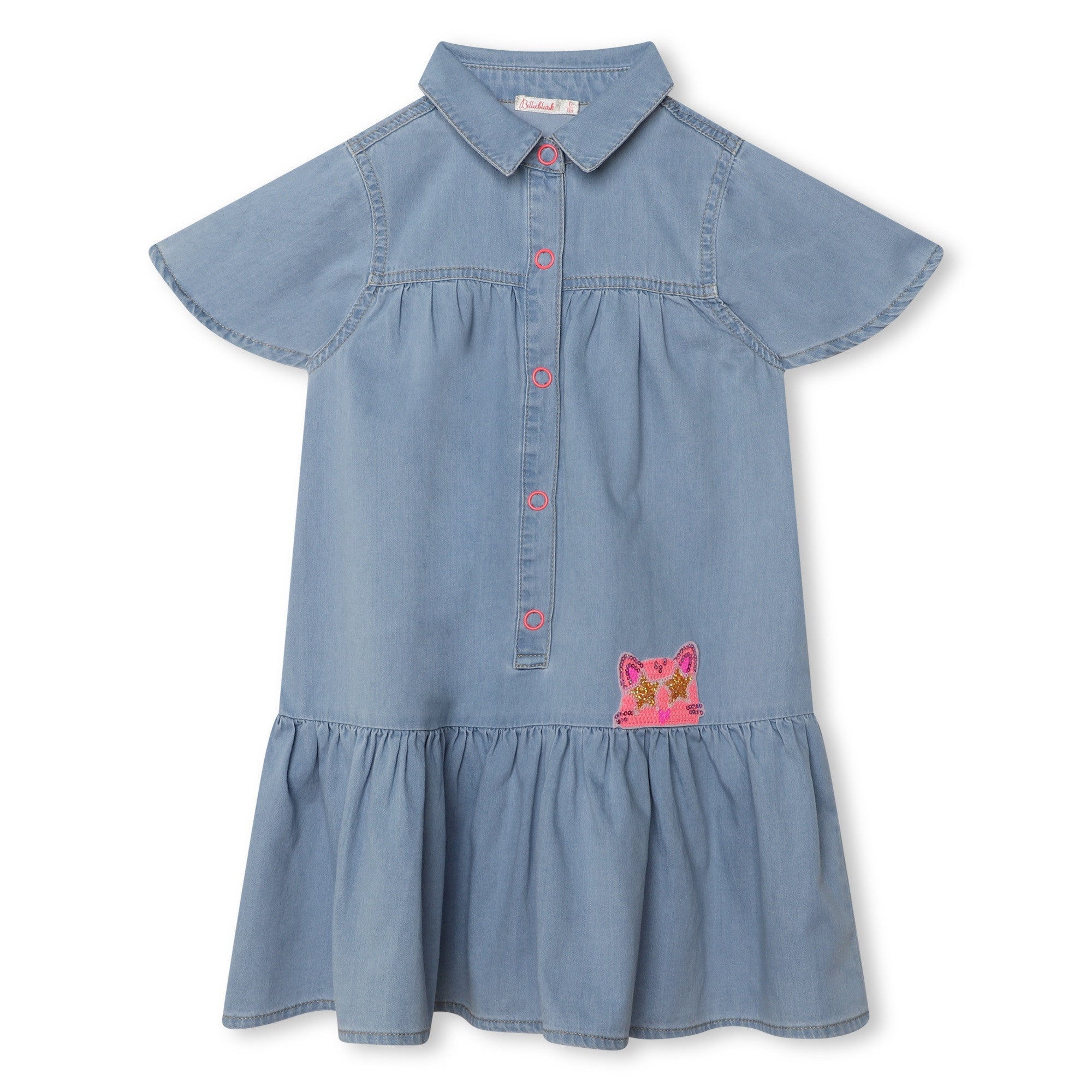 Guess Kids Girls Red Floral Denim Dress Size 4 years (s)