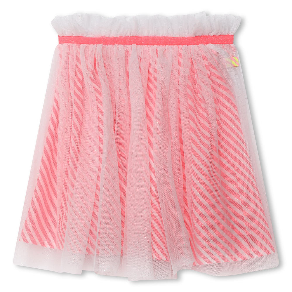 Billieblush Stripe Tulle Skirt with Scrunchie