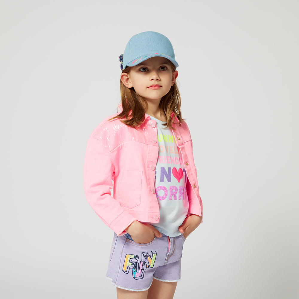 Billieblush Graphic Ruffle Sleeve T-shirt