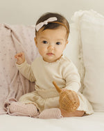 Quincy Mae Waffle Bodysuit Bloomer Set - Natural
