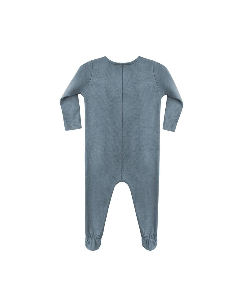 Quincy Mae Pointelle Wrap Footie - Ocean