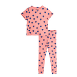 Mini Rodini Outlined Hearts Set - Pink