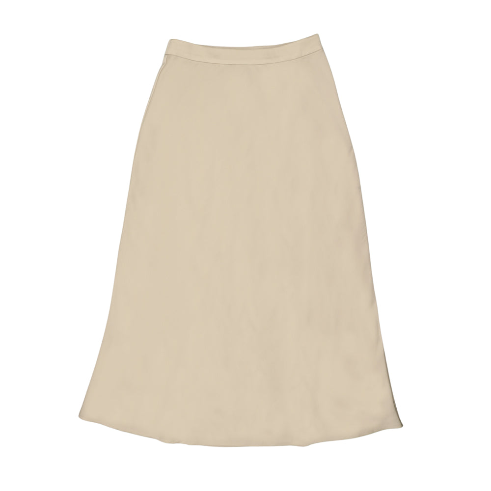 Coco Blanc Silk Skirt - Oat