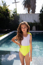 Maillot Neon Color Block Swimsuit