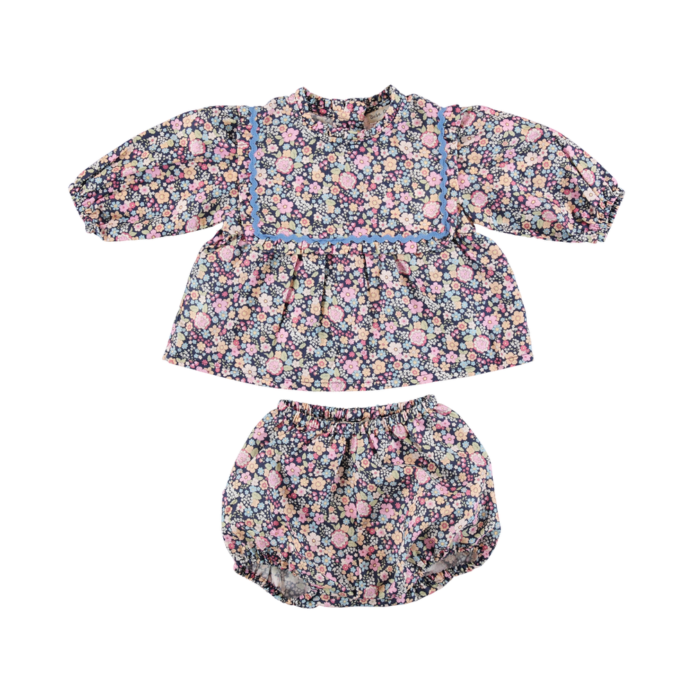 Bebe Organic Juliet Baby Set - Navy Sweetness – The Shoppe Miami