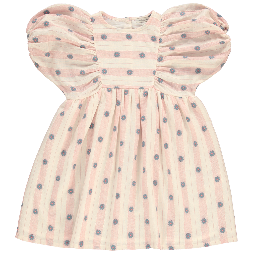 Bebe Organic Elwen Dress - Pink Petal Stripe 8 Bebe Organic Elwen Dress - Pink Petal Stripe 8