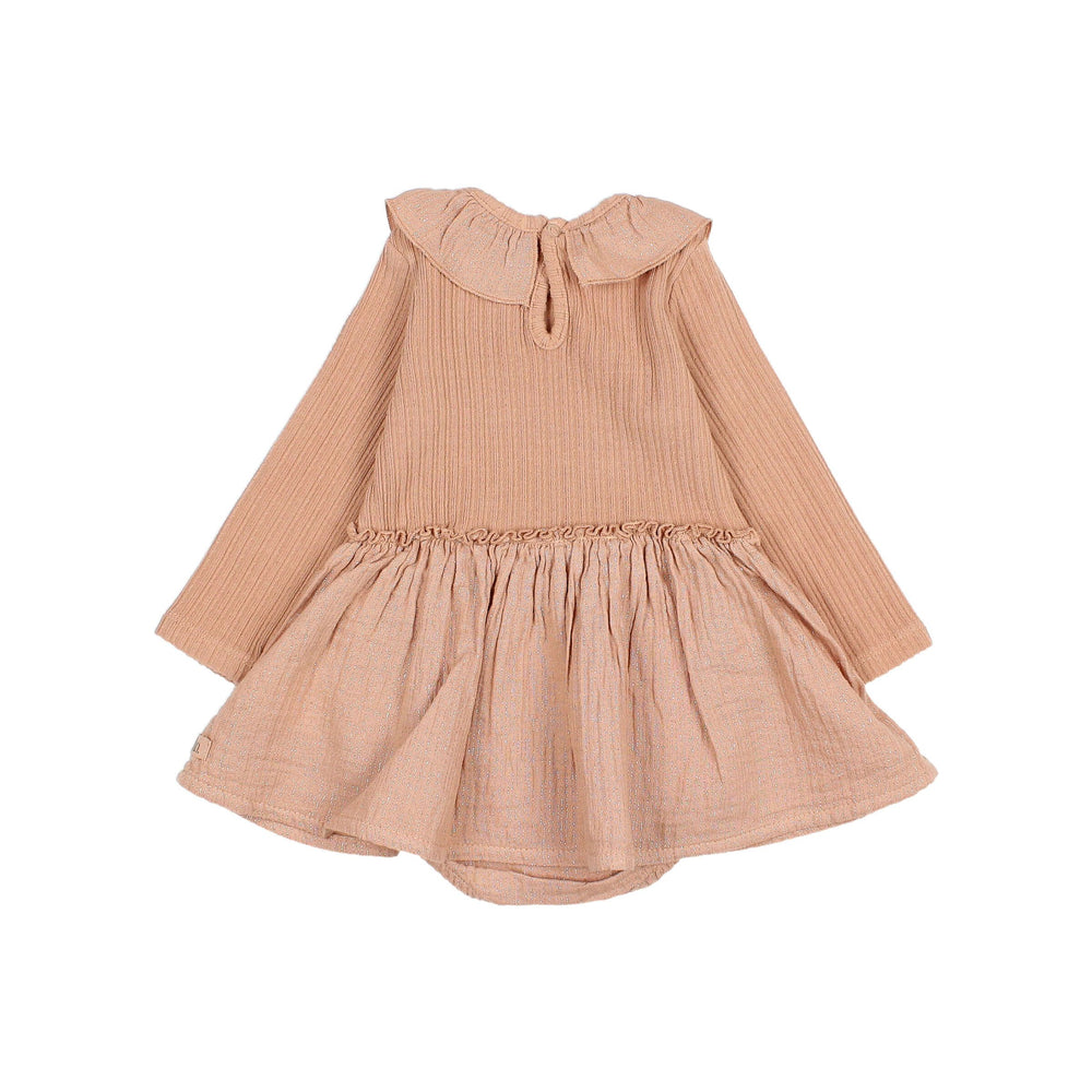 Buho Lurex Toddler Dress - Apple Blossom