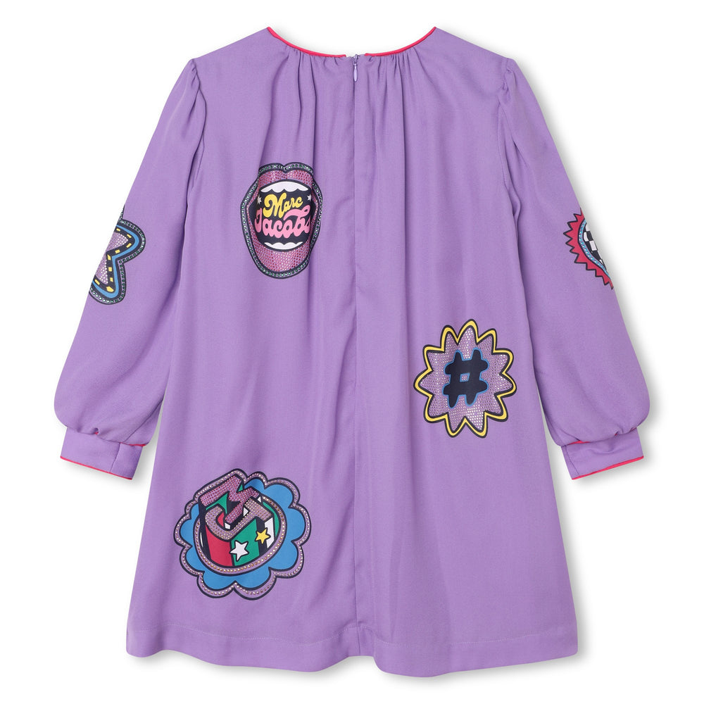 marc jacobs purple dress Marc Jacobs Satin Bow Mini Dress