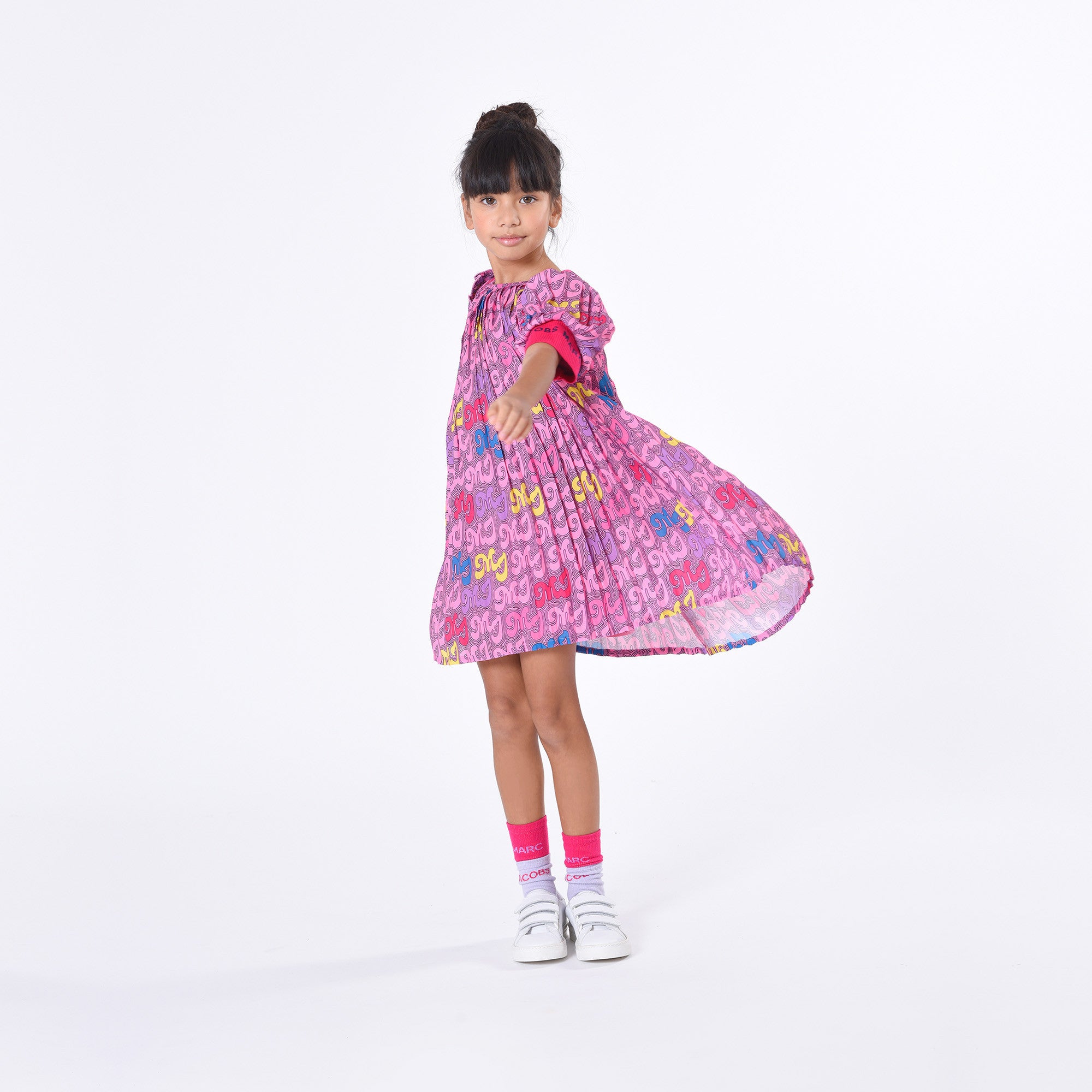 marc jacobs pleated dress Marc Jacobs Polka-dot Pleated Mini Dress