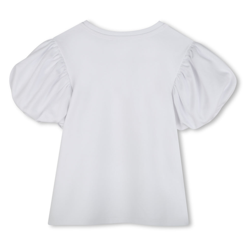Marc Jacobs Puff Sleeve Snapshot Tee - White