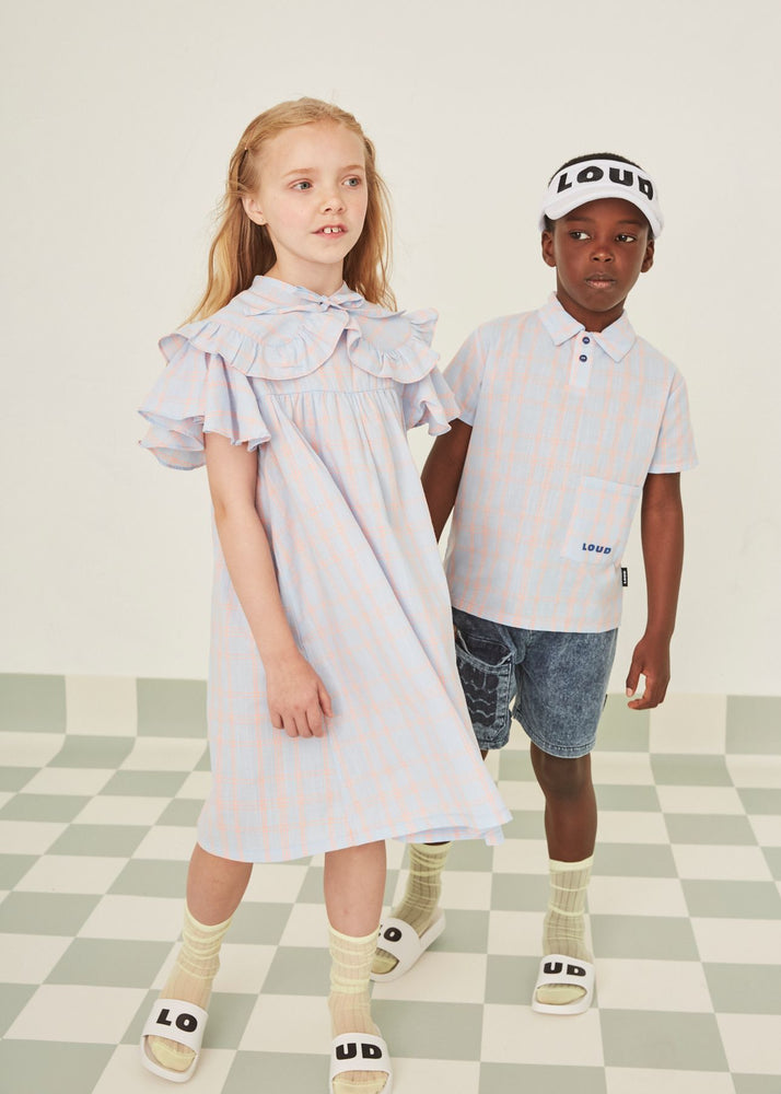 Loud Apparel Delfino Check Neon Dress