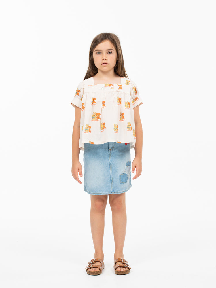 Wander & Wonder Patchwork Denim Skirt