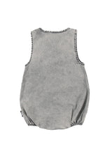 Loud Apparel Light Grey Stonewash Romper