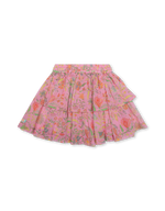 Oilily Layered Flower Skirt - Prism Pink